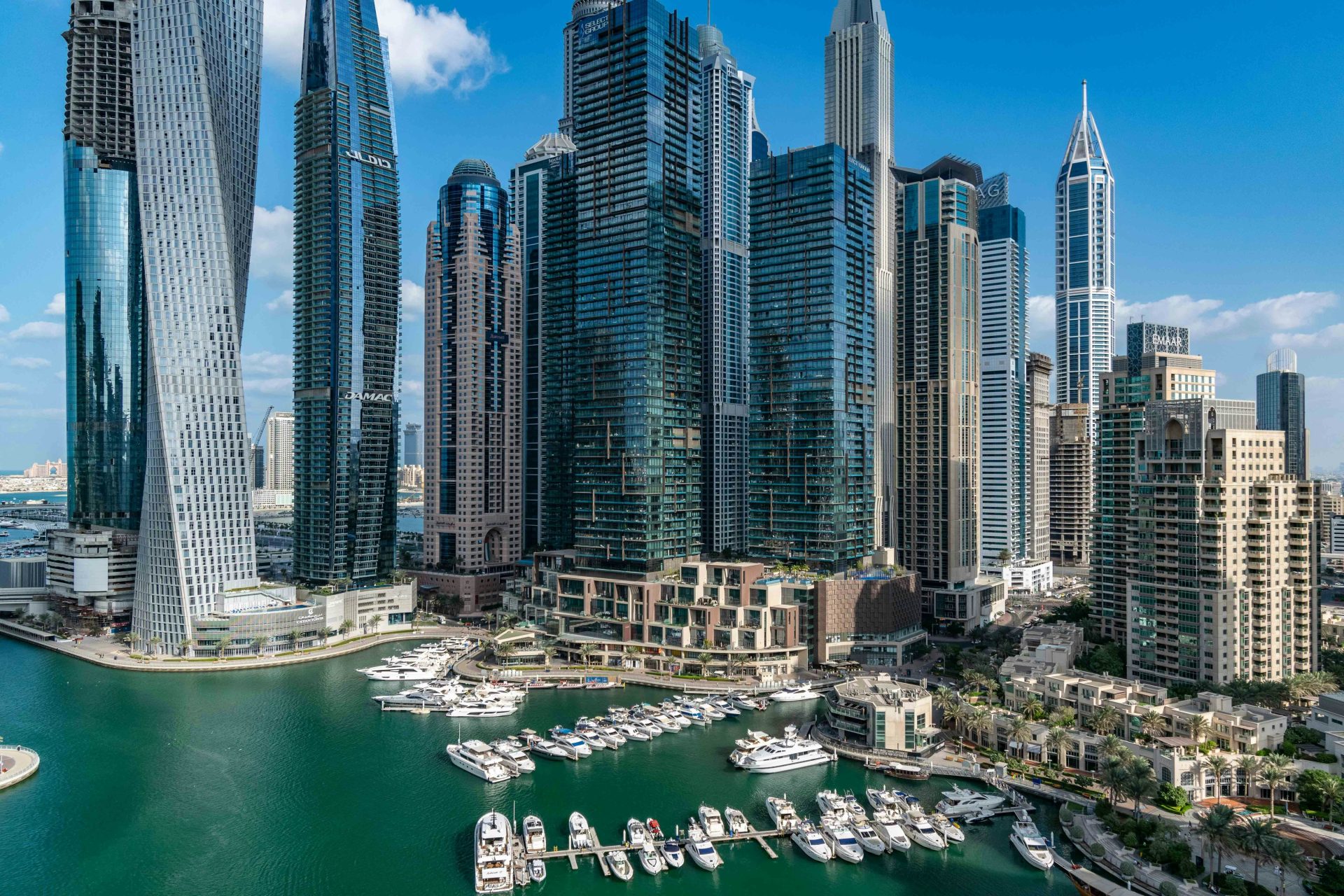 A view of a city with a lot of tall buildings